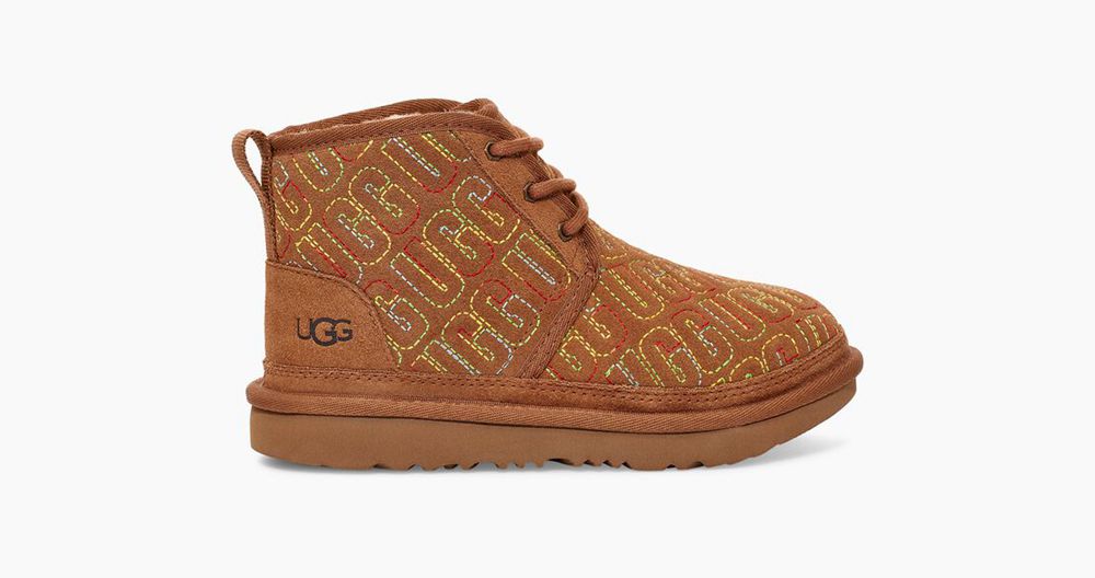 Ugg Boot Big Kids - Ugg Neumel Ii Graphic Stitch Brown - 864WLDYHK